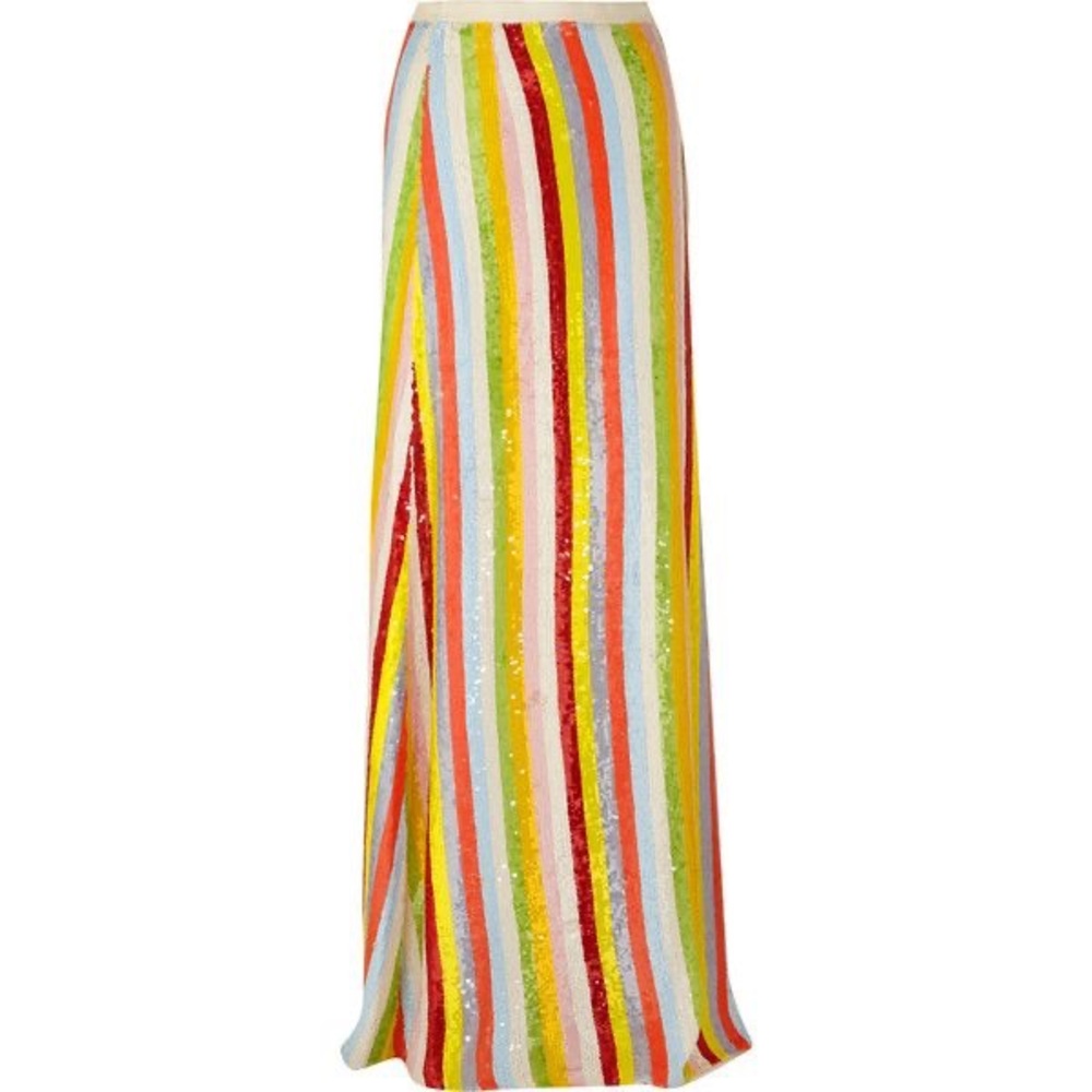 J. Crew Collection Striped Sequin Maxi Skirt